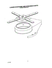 06 - Lower Washarm And Strainer parts for Kitchenaid Dishwasher KUDI22HWWH1 from AppliancePartsPros.com