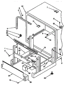 Frame And Tank parts for Kitchenaid Dishwasher KUDI23HBW0 from AppliancePartsPros.com