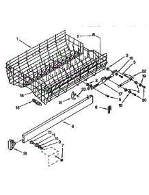 Upper Rack And Track parts for Kitchenaid Dishwasher KUDI23HBW0 from AppliancePartsPros.com