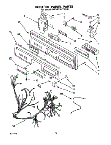 03 - Control Panel, Literature And Optional parts for Kitchenaid Dishwasher KUDA23HYWH0 from AppliancePartsPros.com