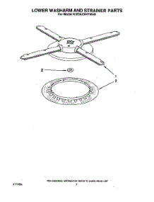 05 - Lower Washarm And Strainer parts for Kitchenaid Dishwasher KUDA23HYWH0 from AppliancePartsPros.com
