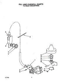 07 - Fill And Overfill parts for Kitchenaid Dishwasher KUDA23HYWH0 from AppliancePartsPros.com