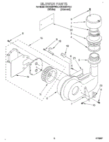 02 - Blower parts for Kitchenaid Dishwasher KUDA230YAL2 from AppliancePartsPros.com