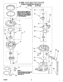 04 - Pump And Motor parts for Kitchenaid Dishwasher KUDA230YAL2 from AppliancePartsPros.com