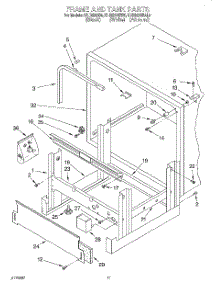 09 - Frame And Tank parts for Kitchenaid Dishwasher KUDI230B0 from AppliancePartsPros.com
