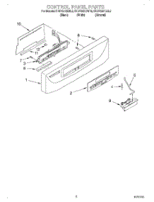 02 - Control Panel parts for Kitchenaid Dishwasher KUDV24SEWH2 from AppliancePartsPros.com