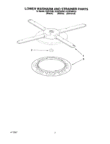 05 - Lower Washarm And Strainer parts for Kitchenaid Dishwasher KUDI230BW0 from AppliancePartsPros.com