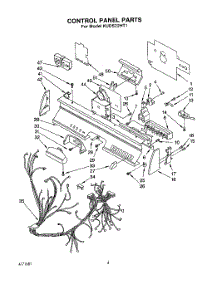 04 - Control Panel, Lit / Optional parts for Kitchenaid Dishwasher KUDS22HT1 from AppliancePartsPros.com