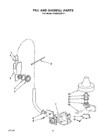 08 - Fill And Overfill parts for Kitchenaid Dishwasher KUDS22HT1 from AppliancePartsPros.com