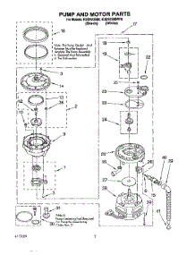 04 - Pump And Motor parts for Kitchenaid Dishwasher KUDH230BWH0 from AppliancePartsPros.com
