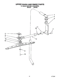08 - Upper Wash And Rinse parts for Kitchenaid Dishwasher KUDH230BWH0 from AppliancePartsPros.com