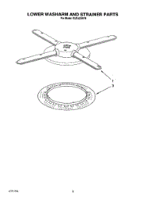 06 - Lower Washarm And Strainer parts for Kitchenaid Dishwasher KUDJ23HY0 from AppliancePartsPros.com