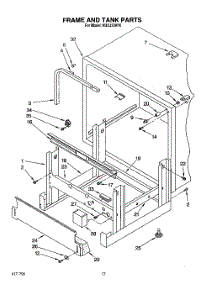 10 - Frame And Tank parts for Kitchenaid Dishwasher KUDJ23HY0 from AppliancePartsPros.com