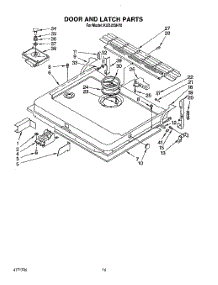 13 - Door And Latch parts for Kitchenaid Dishwasher KUDJ23HY0 from AppliancePartsPros.com