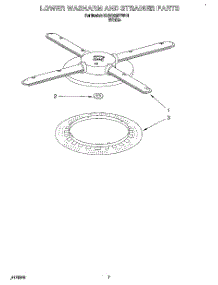 05 - Lower Washarm And Strainer parts for Kitchenaid Dishwasher KUDD230YWH1 from AppliancePartsPros.com
