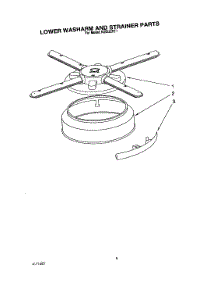 06 - Lower Washarm And Strainer parts for Kitchenaid Dishwasher KUDI22HT1 from AppliancePartsPros.com