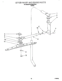 08 - Upper Wash And Rinse parts for Kitchenaid Dishwasher KUDD230YWH1 from AppliancePartsPros.com