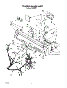 04 - Control Panel, Lit / Optional parts for Kitchenaid Dishwasher KUDS220T4 from AppliancePartsPros.com