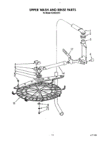 09 - Upper Wash And Rinse parts for Kitchenaid Dishwasher KUDS220T4 from AppliancePartsPros.com