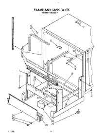 10 - Frame And Tank parts for Kitchenaid Dishwasher KUDS220T4 from AppliancePartsPros.com