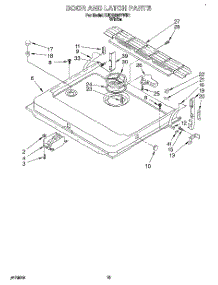 12 - Door And Latch parts for Kitchenaid Dishwasher KUDD230YWH1 from AppliancePartsPros.com