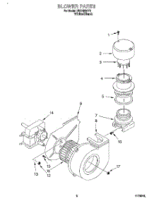 02 - Blower parts for Kitchenaid Dishwasher KUDH230Y2 from AppliancePartsPros.com