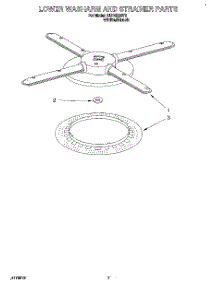 05 - Lower Washarm And Strainer parts for Kitchenaid Dishwasher KUDH230Y2 from AppliancePartsPros.com