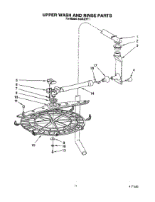 09 - Upper Wash And Rinse parts for Kitchenaid Dishwasher KUDI22HT1 from AppliancePartsPros.com
