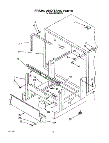 10 - Frame And Tank parts for Kitchenaid Dishwasher KUDI22HT1 from AppliancePartsPros.com