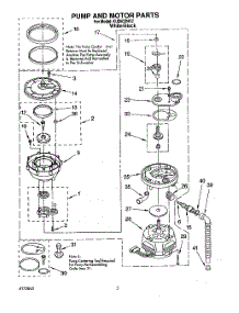 04 - Pump And Motor parts for Kitchenaid Dishwasher KUDH23HY2 from AppliancePartsPros.com