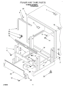 09 - Frame And Tank parts for Kitchenaid Dishwasher KUDH230Y2 from AppliancePartsPros.com