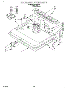 12 - Door And Latch parts for Kitchenaid Dishwasher KUDH230Y2 from AppliancePartsPros.com