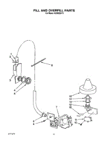 08 - Fill And Overfill parts for Kitchenaid Dishwasher KUDB22HT1 from AppliancePartsPros.com
