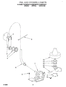 07 - Fill And Overfill parts for Kitchenaid Dishwasher KUDS23HBWH0 from AppliancePartsPros.com