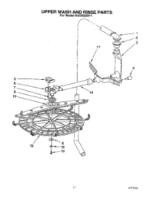 08 - Upper Wash And Rinse parts for Kitchenaid Dishwasher KUDS230Y1 from AppliancePartsPros.com