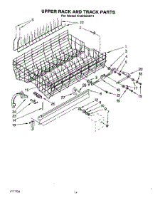 10 - Upper Rack And Track parts for Kitchenaid Dishwasher KUDS230Y1 from AppliancePartsPros.com