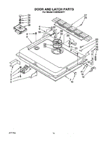 12 - Door And Latch parts for Kitchenaid Dishwasher KUDS230Y1 from AppliancePartsPros.com