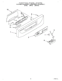 02 - Control Panel parts for Kitchenaid Dishwasher KUDM24SEWH1 from AppliancePartsPros.com