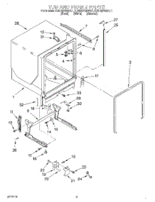 08 - Tub And Frame parts for Kitchenaid Dishwasher KUDM24SEWH1 from AppliancePartsPros.com
