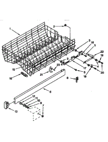 Upper Rack And Track parts for Kitchenaid Dishwasher KUDI23BWH0 from AppliancePartsPros.com