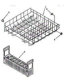 Lower Rack parts for Kitchenaid Dishwasher KUDI23BWH0 from AppliancePartsPros.com