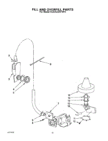 07 - Fill And Overfill parts for Kitchenaid Dishwasher KUDA230YWH1 from AppliancePartsPros.com
