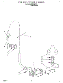 07 - Fill And Overfill parts for Kitchenaid Dishwasher KUDD23HY2 from AppliancePartsPros.com