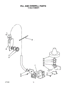 08 - Fill And Overfill parts for Kitchenaid Dishwasher KUDM22HT1 from AppliancePartsPros.com