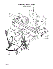 04 - Control Panel, Lit / Optional parts for Kitchenaid Dishwasher KUDM220T5 from AppliancePartsPros.com