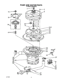 05 - Pump And Motor parts for Kitchenaid Dishwasher KUDM220T5 from AppliancePartsPros.com