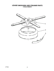 06 - Lower Washarm And Strainer parts for Kitchenaid Dishwasher KUDM220T5 from AppliancePartsPros.com