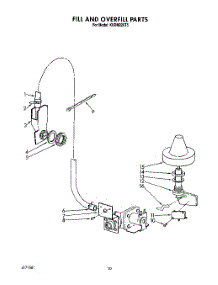 08 - Fill And Overfill parts for Kitchenaid Dishwasher KUDM220T5 from AppliancePartsPros.com