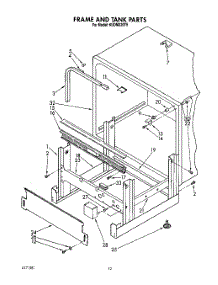 10 - Frame And Tank parts for Kitchenaid Dishwasher KUDM220T5 from AppliancePartsPros.com