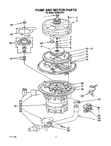 05 - Pump And Motor parts for Kitchenaid Dishwasher KUDB22HT0 from AppliancePartsPros.com